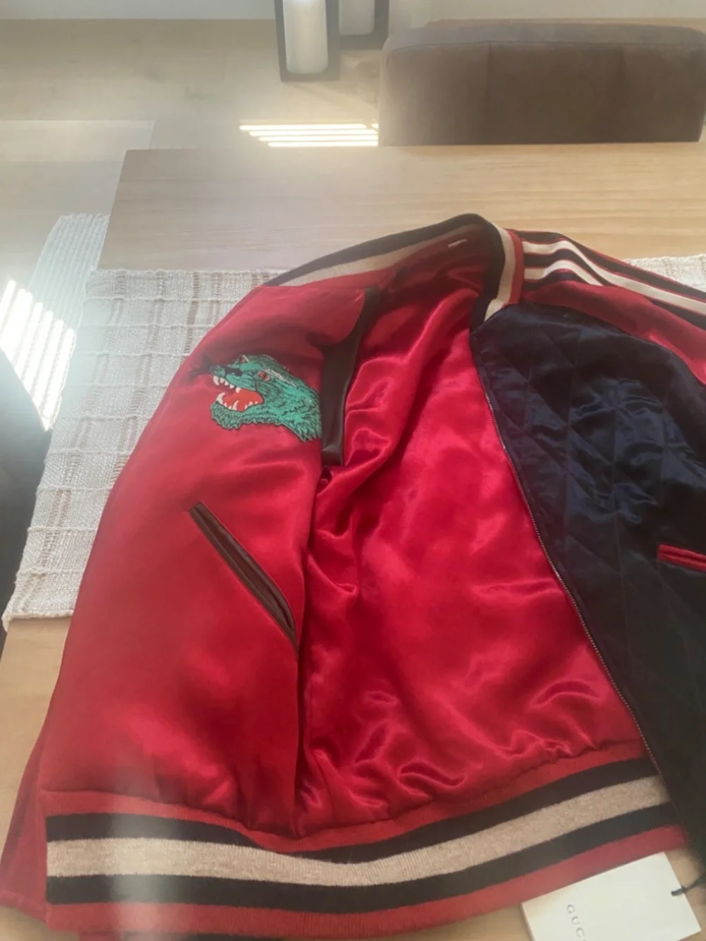 Never worn with tags dead stick Gucci 2 in one reversible jacket